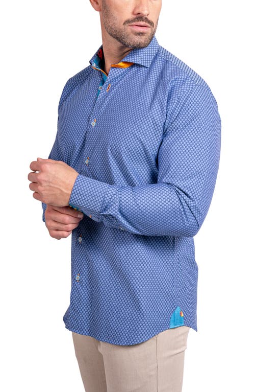 Maceoo Einstein Ascension Contemporary Fit Button-up Shirt In Blue