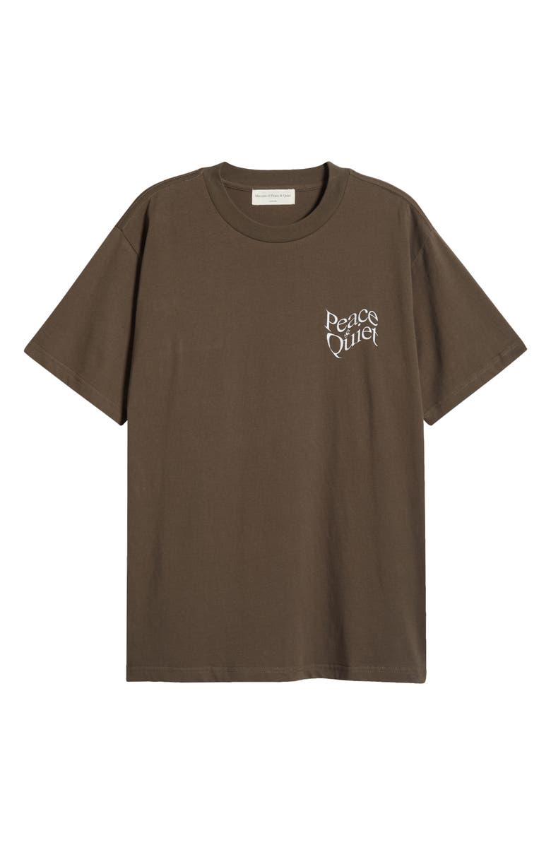 Museum of Peace & Quiet Wordmark Cotton Graphic T-Shirt, Alternate, color, Coffee