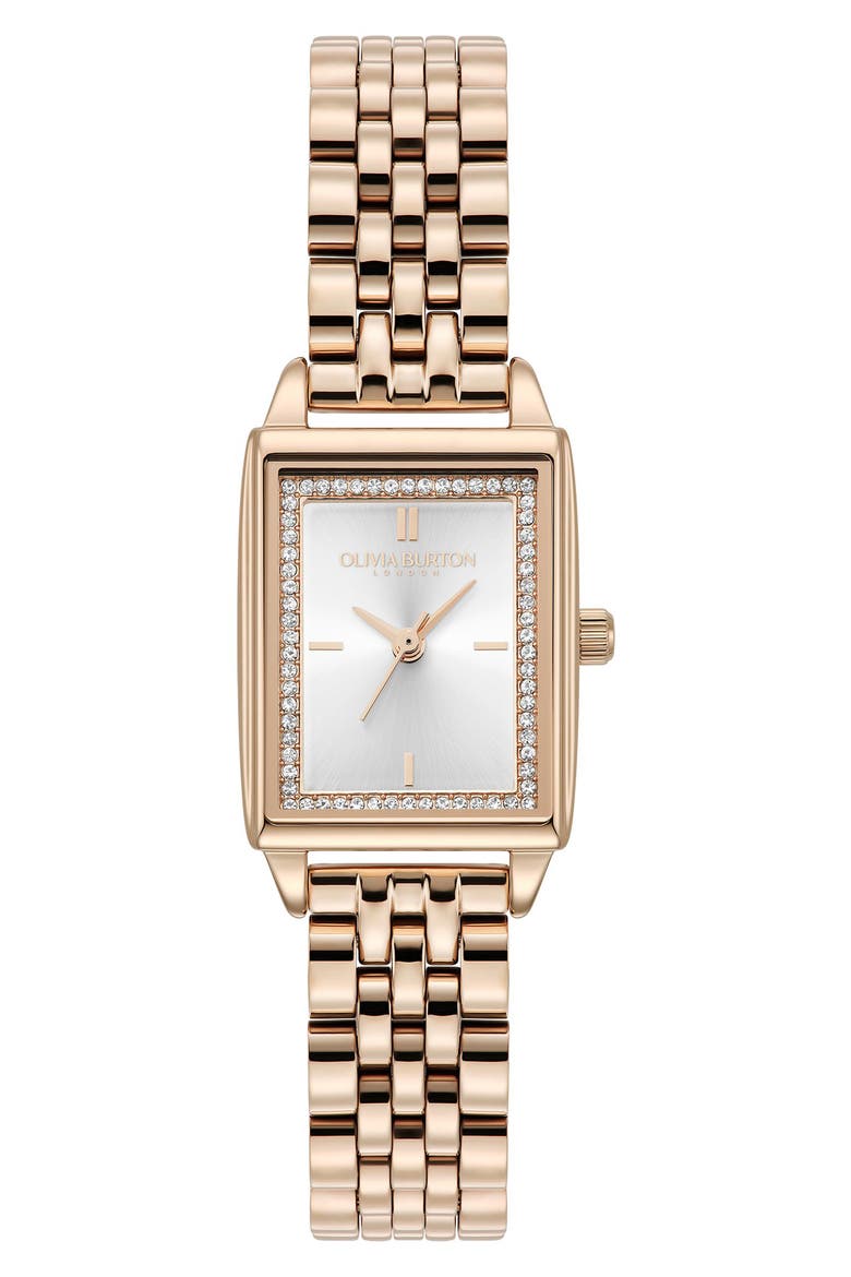 Classics Rectangular Bracelet Watch, 20mm, Main, color, WHITE