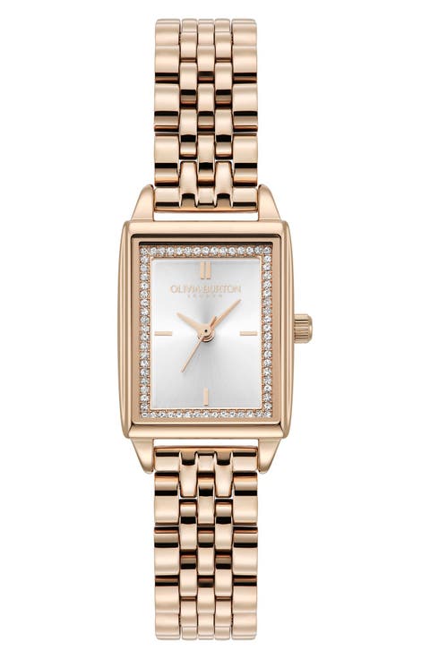 Classics Rectangular Bracelet Watch, 20mm