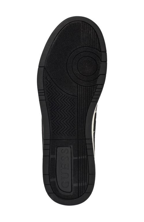 Guess Men's Tolyo Perf Toe Fashion Lace Up Sneakers In Black/taupe