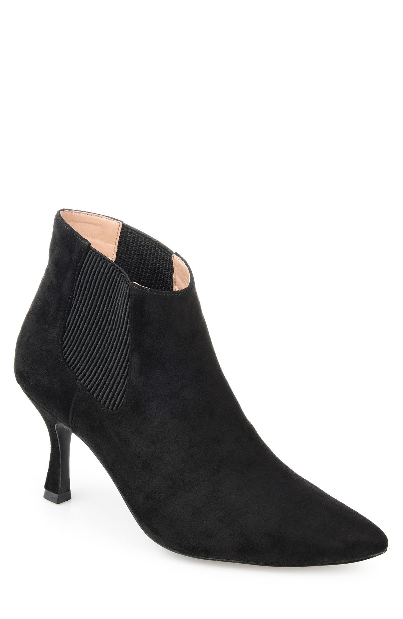 Journee Collection Elitta Vegan Leather Chelsea Bootie, Alternate, color, Black