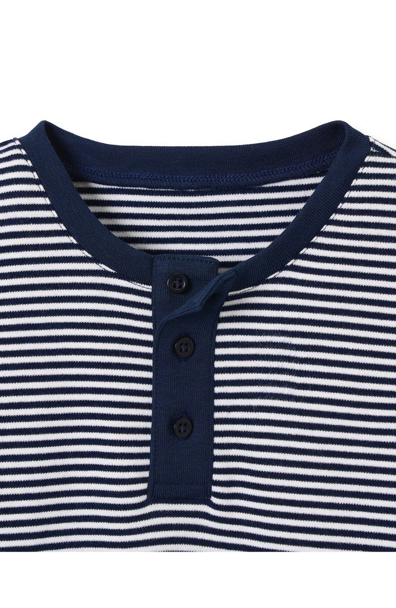 Petite Plume Kids' Stripe Fitted Two-Piece Pima Cotton Pajamas, Alternate, color, 