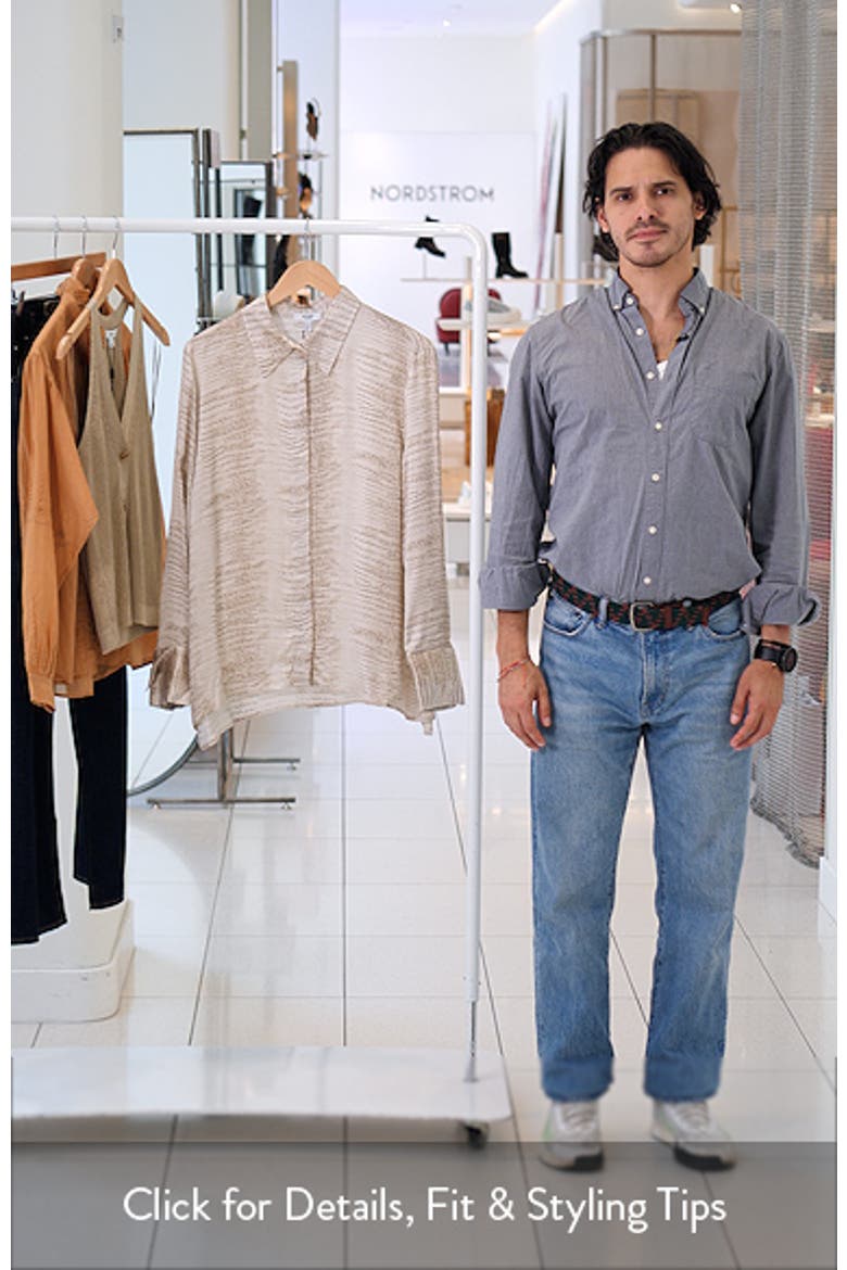 Annie Snake Print Hidden Placket Shirt video