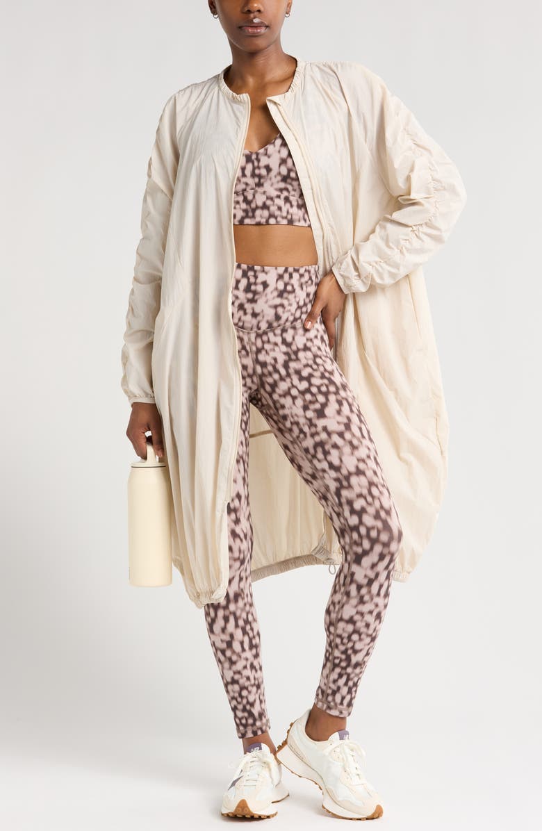 Zella Parachute Duster Jacket, Alternate, color, Grey Moonbeam