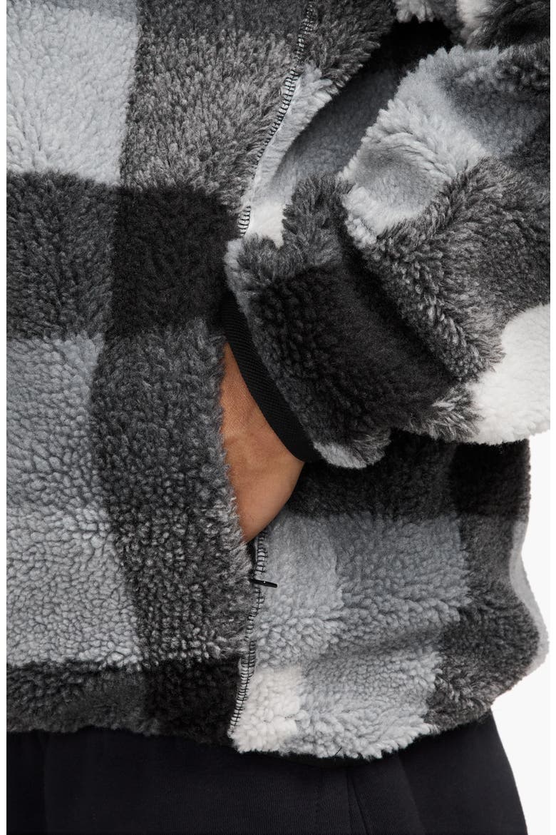 Club Plaid Therma-FIT Fleece Half Zip Pullover, Alternate, color, BLACK/ WHITE/ SMOKE GREY
