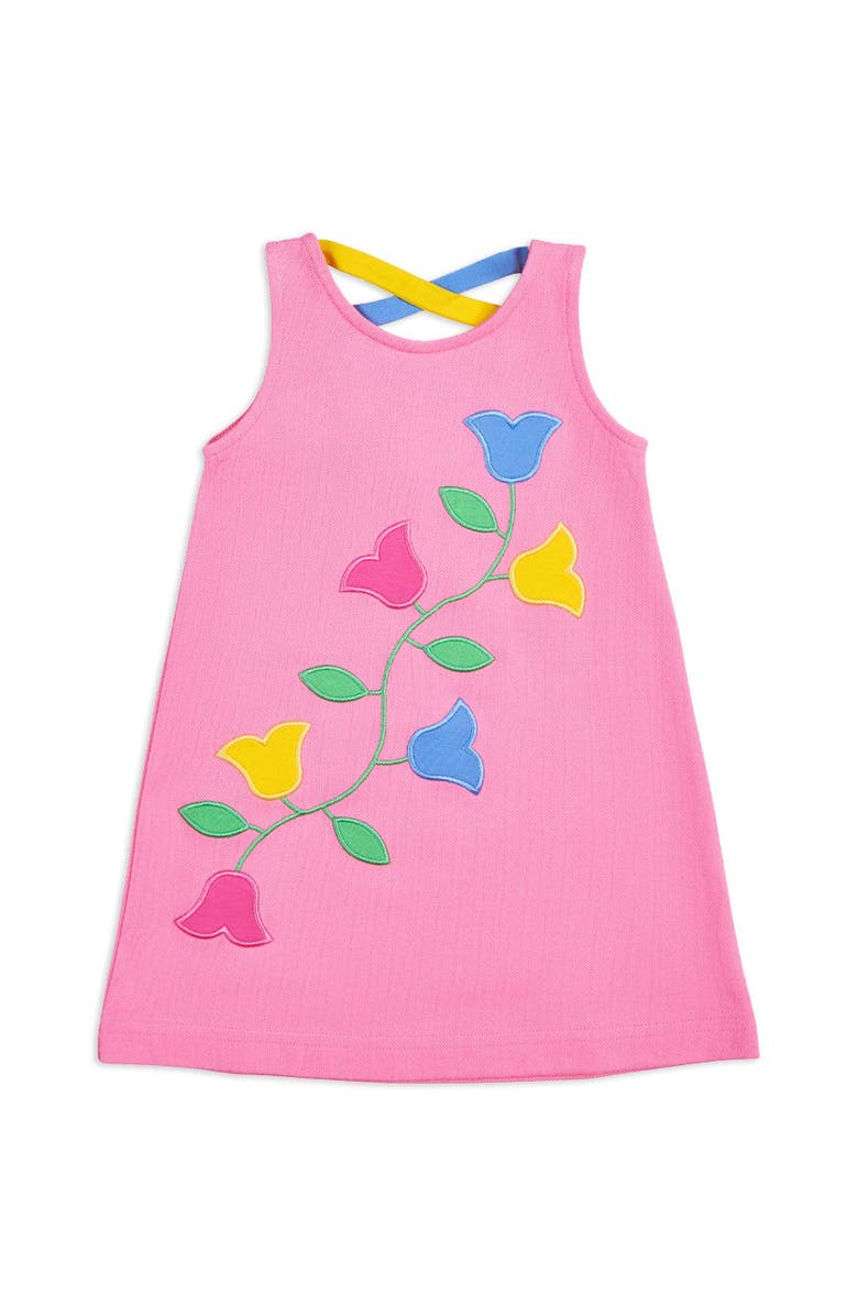Florence Eiseman Knit Dress With Tulips, Main, color, Pink / Multicolor