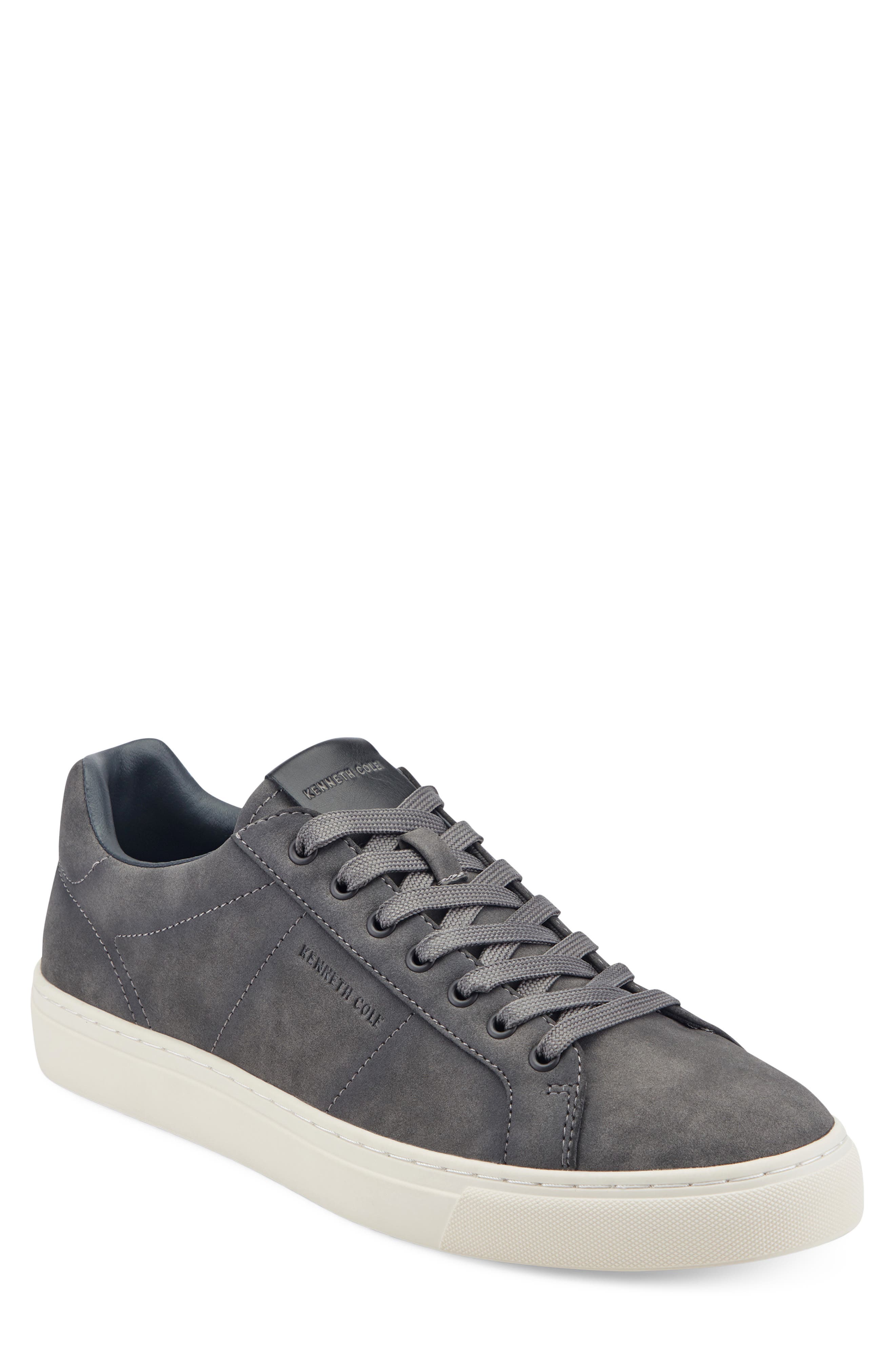 Kenneth Cole New York Jally Sueded Low Top Sneaker, Main, color, Dark Gray