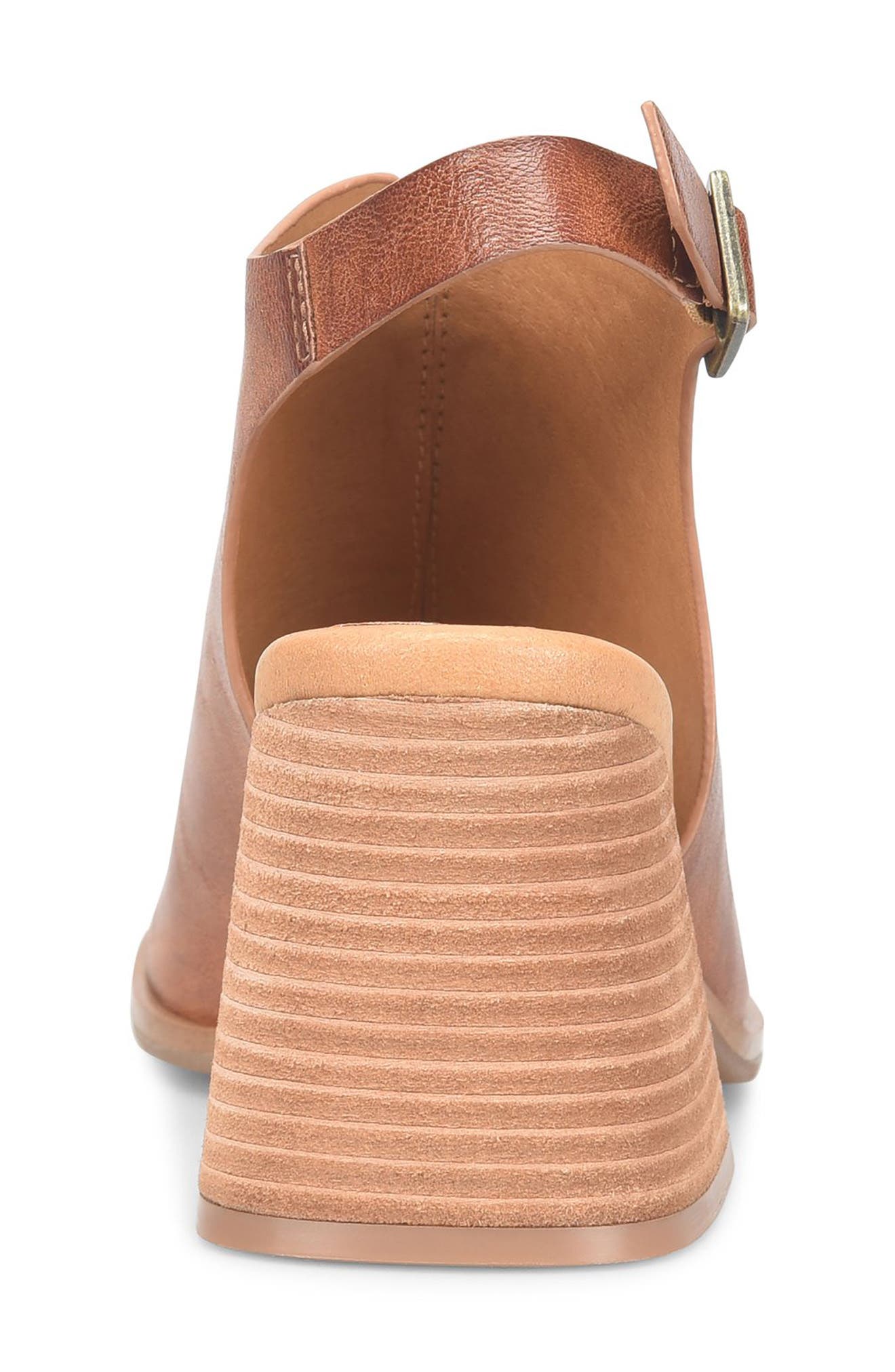 KORKS Paula Block Heel Slingback Sandal, Alternate, color, Tan