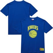 Mitchell & Ness Men's Mitchell & Ness Blue New York Knicks Hardwood Classics Neon Nights Premium T-Shirt