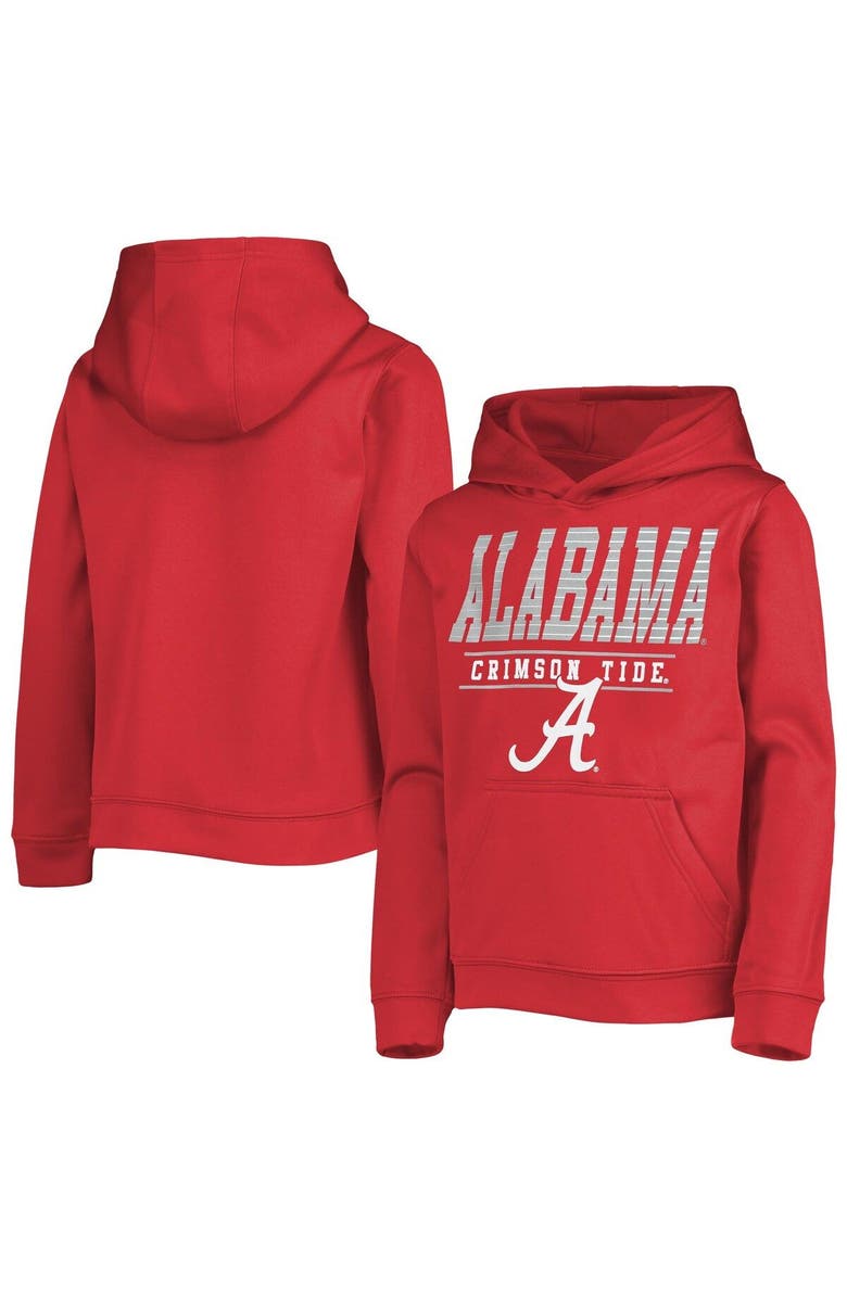 Outerstuff Youth Crimson Alabama Crimson Tide Fast Pullover Hoodie, Main, color,