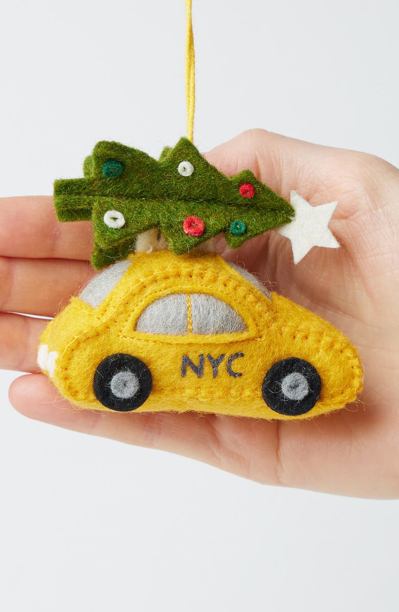 Craftspring Felted Wool NYC Taxi Ornament, Alternate, color,