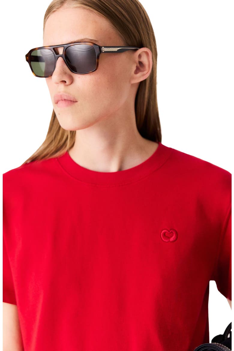 T-shirt with embroidered logo, Alternate, color, Red
