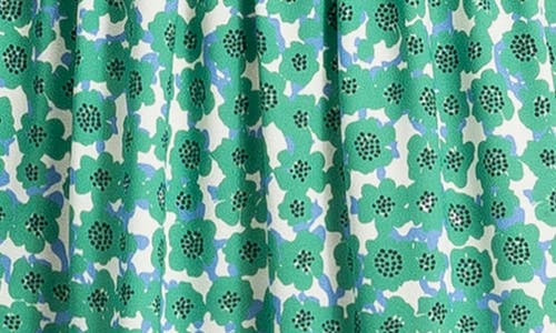 Max Studio Floral Maxi Dress In Green/cream Poppies Field