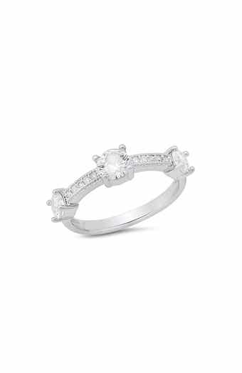 HMY JEWELRY Simulated Diamond Heart Pavé Ring