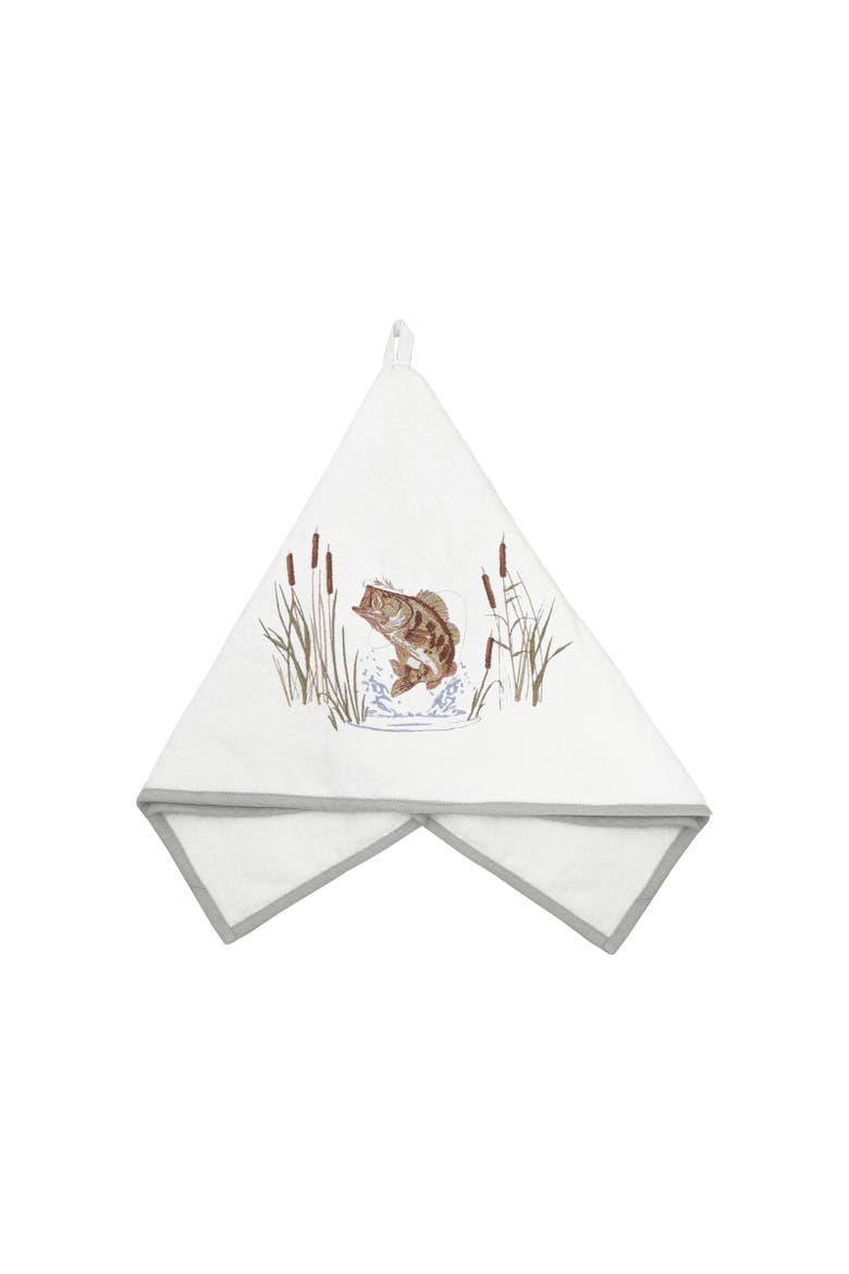 Lake Bass Terrycloth Kitchen and Bathroom Towel, Main, color, Brown