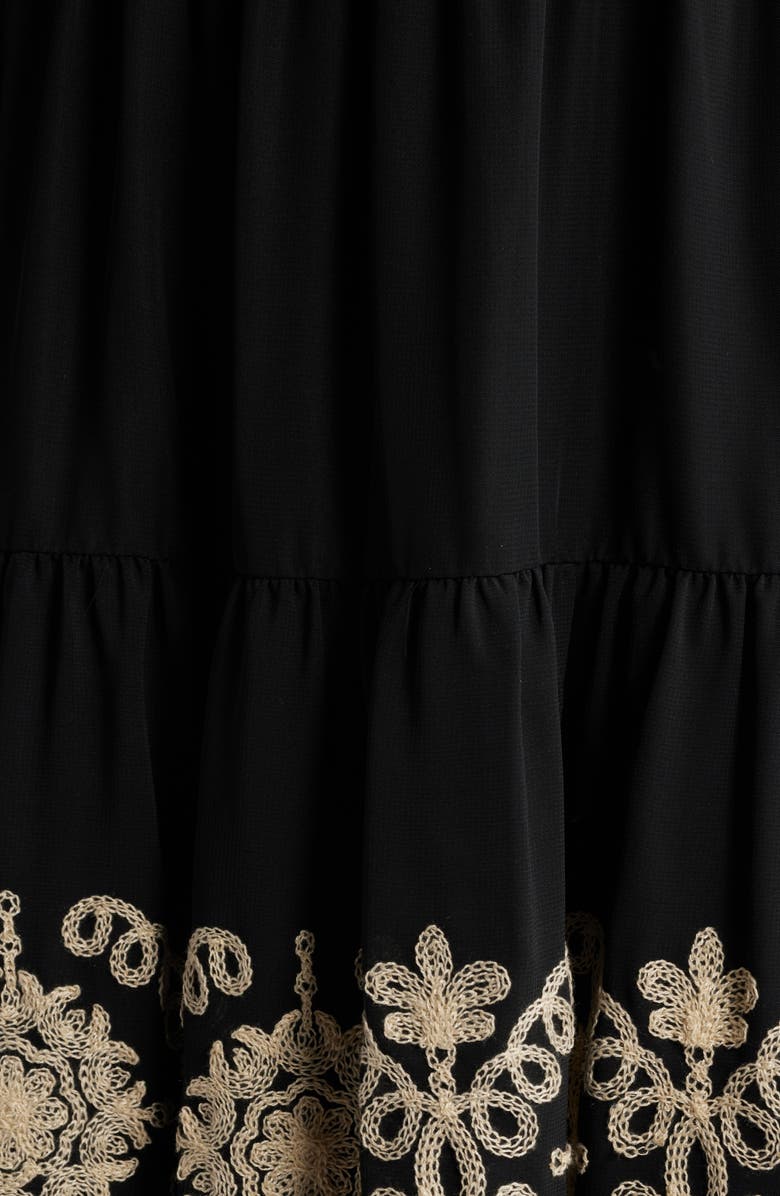 Anne Klein Embroidered Ruffle Sleeve Dress, Alternate, color, 