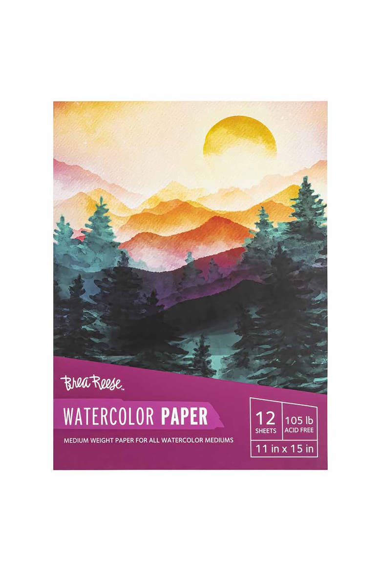 Watercolor Paper Pad 50 Sheets, Main, color, Multicolored