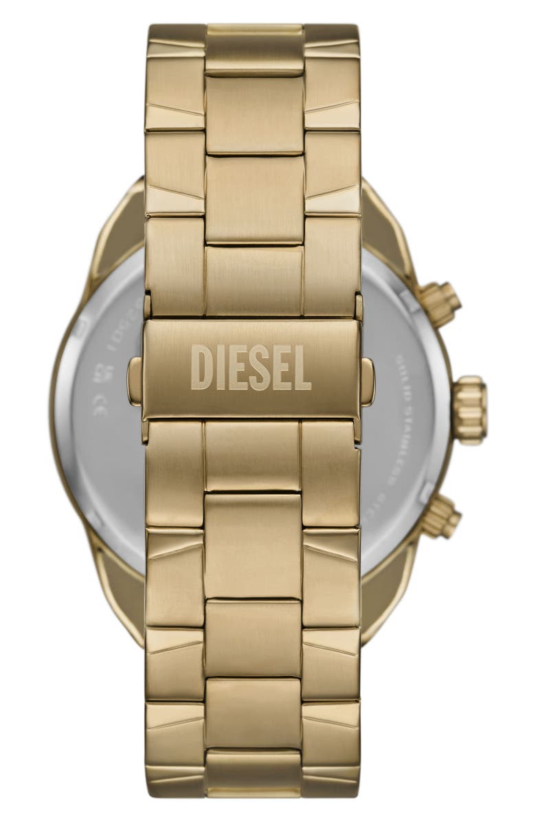 DIESEL<sup>®</sup> Spiked Goldtone Chronograph Bracelet Watch, 49mm, Alternate, color, Gold