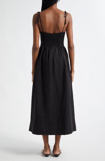 Richelieu Crochet Lace Linen Midi Sundress