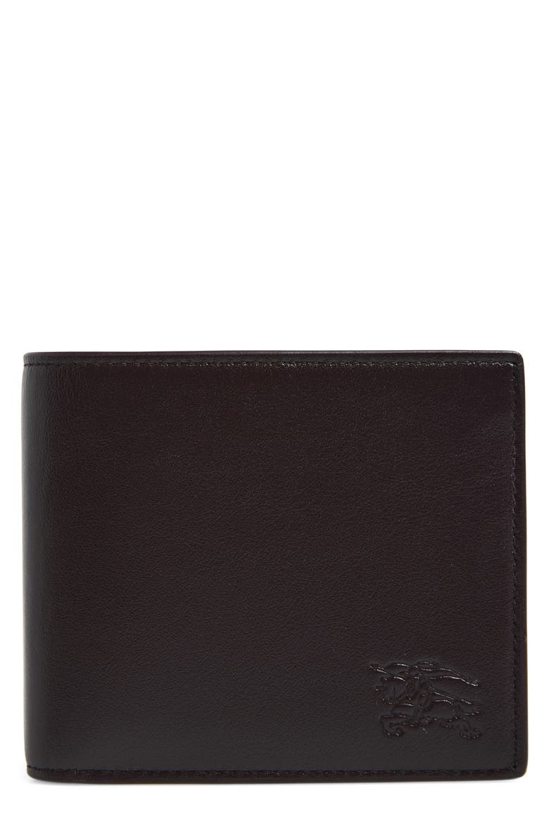 Equestrian Knight Design Leather Bifold Wallet, Main, color, SAND