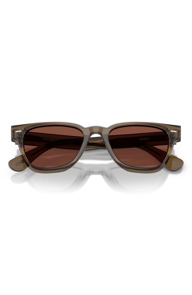 Oliver Peoples Rueny 51mm Pillow Sunglasses, Alternate, color, Hazel / Burgundy