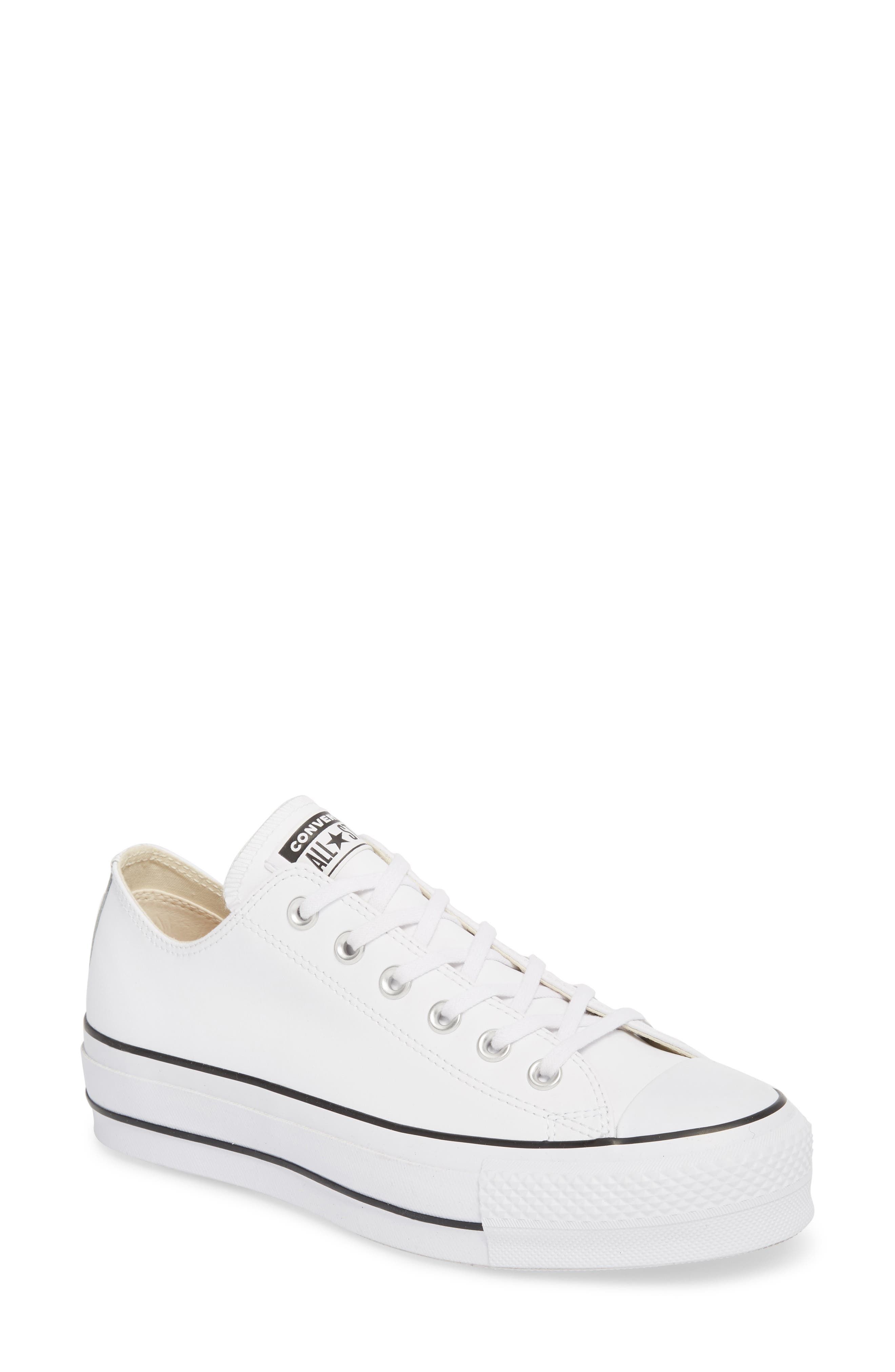 Chuck Taylor® All Star® Platform Sneaker, Main, color, WHITE LEATHER