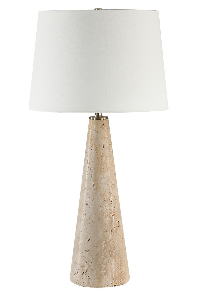 Almeria Travertine Table Lamp, Main, color, NO COLOR