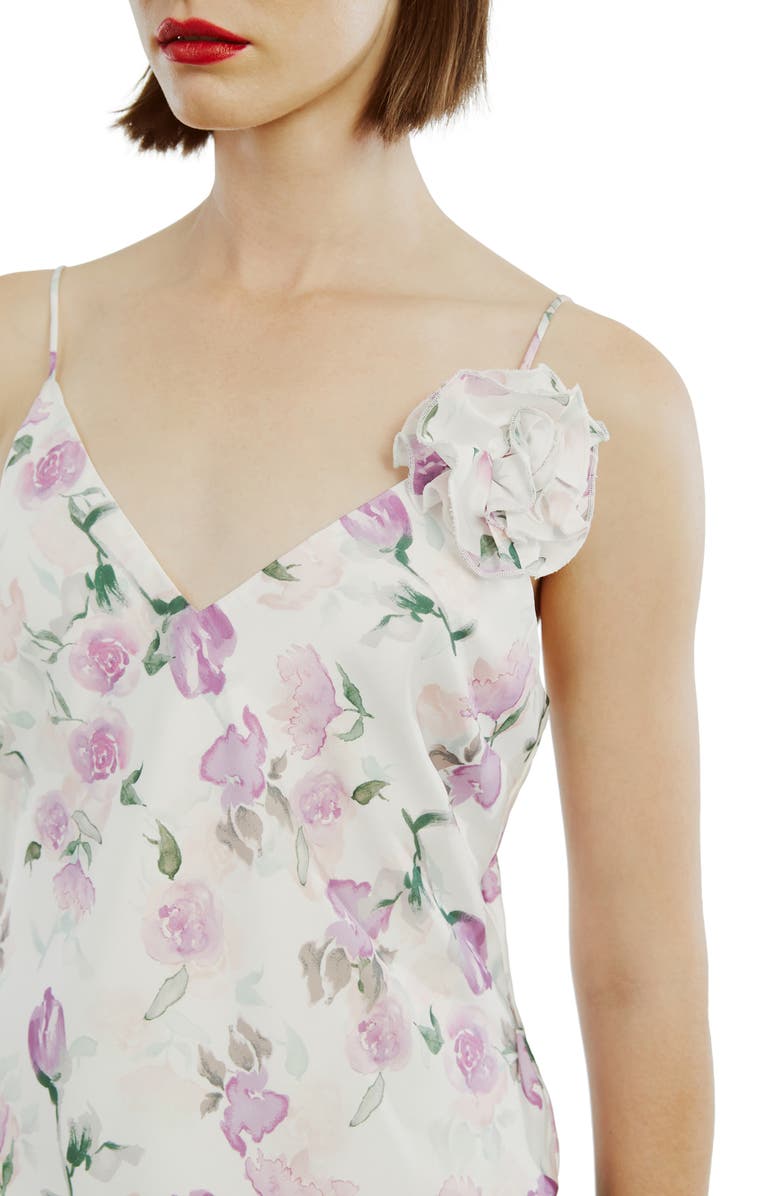 Bardot 3D Floral Accent Wisteria Print Camisole, Alternate, color,