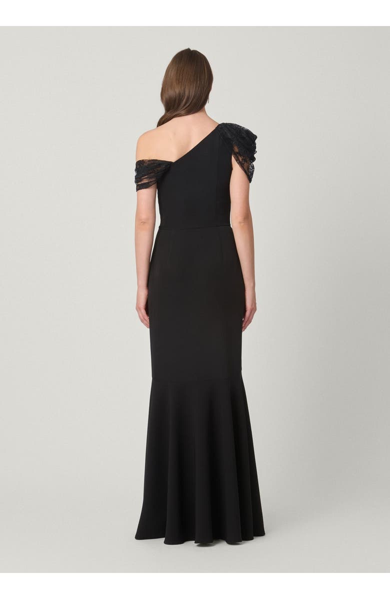 Shoshanna Midnight Tayla Stretch Crepe Dress, Alternate, color, Jet