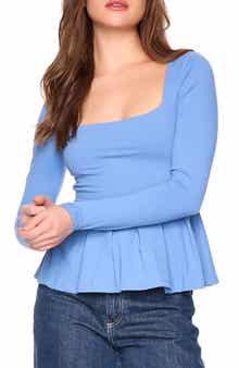 Susana Monaco Pleated Peplum Top