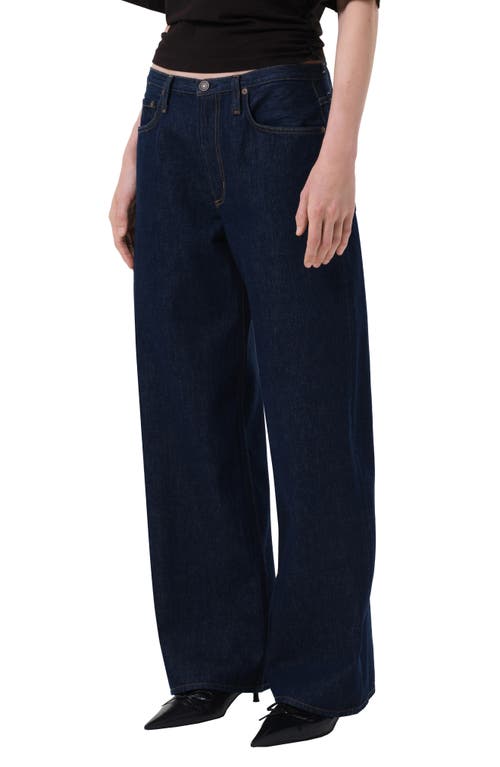 Agolde Kiera Low Rise Wide Leg Jeans In Blue