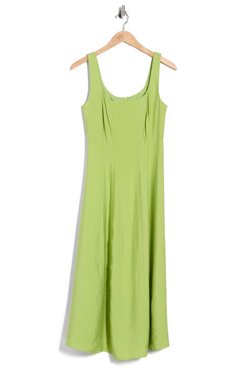 Sleeveless A-Line Midi Dress