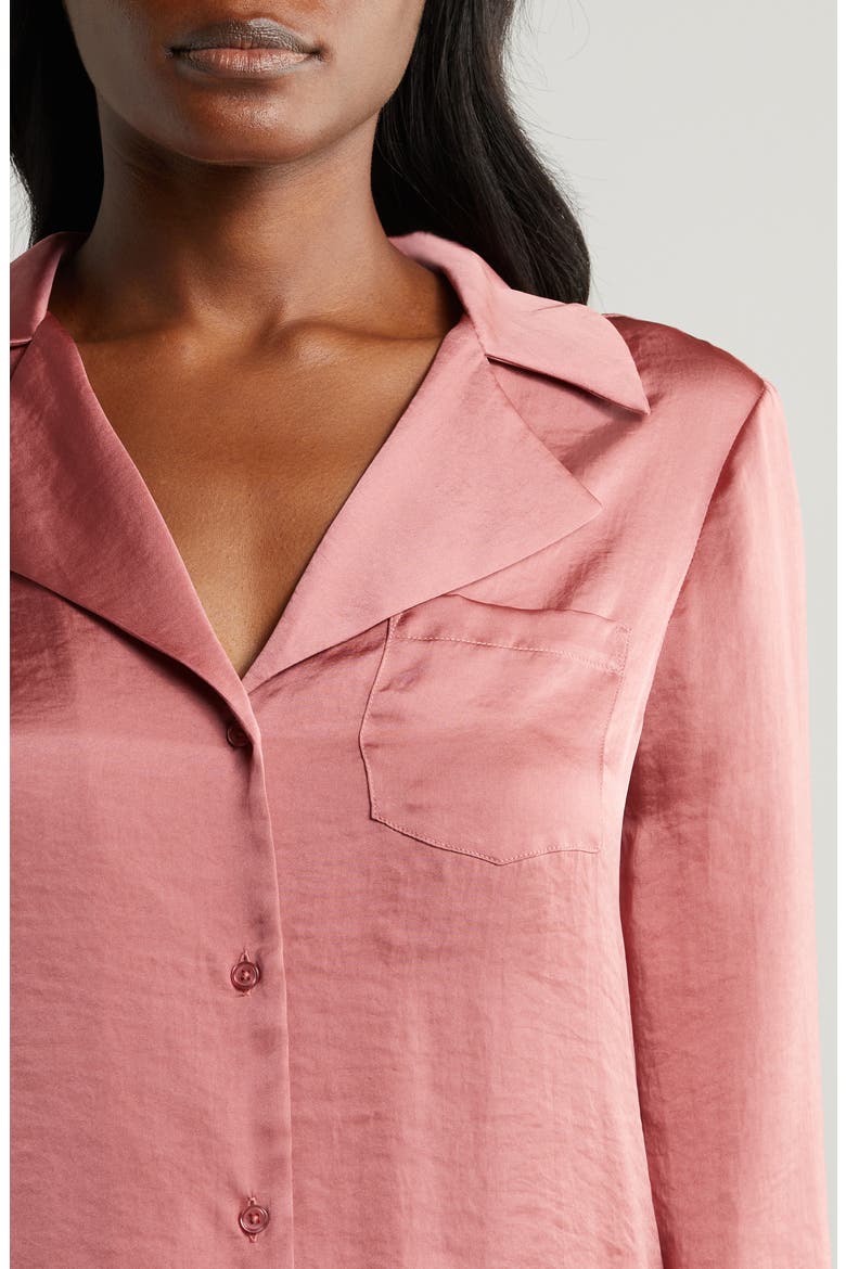 Capriana Satin Button-Up Shirt, Alternate, color, DESERTDUSK