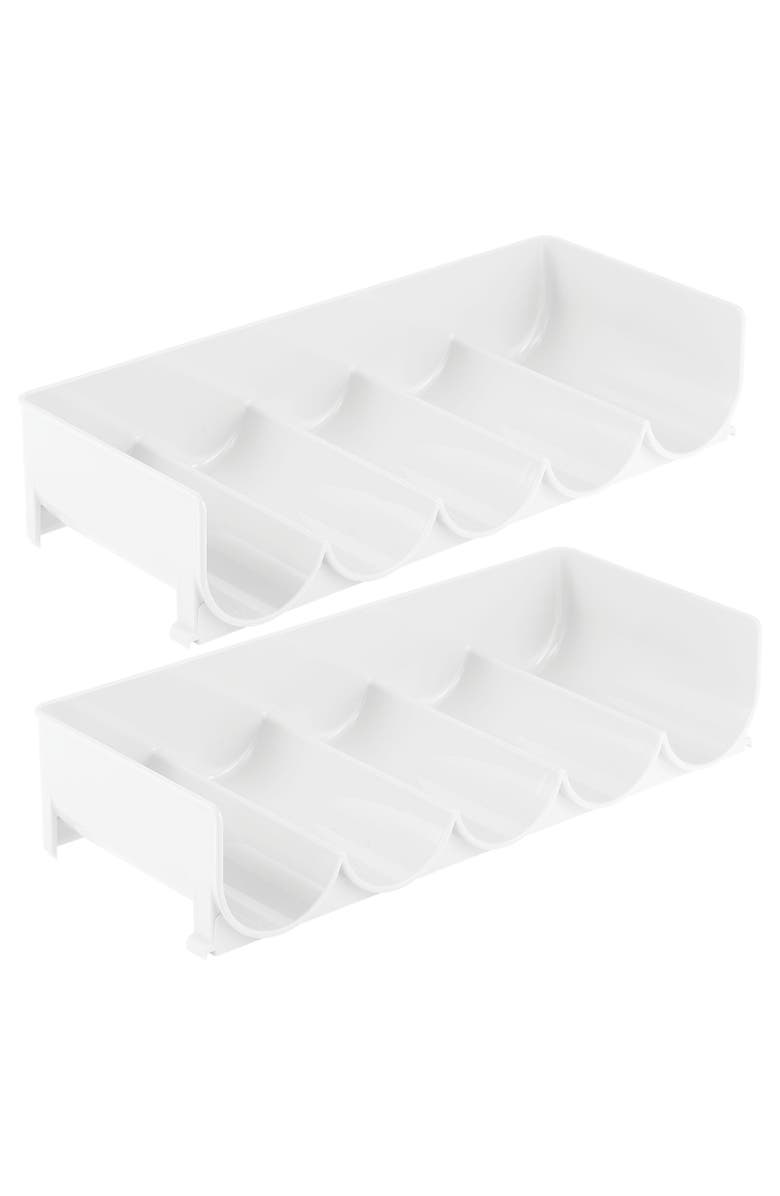 mDesign Plastic Stackable Tiered Bottle Storage Organizer Rack, 2 Pack, USA Made, Alternate, color,