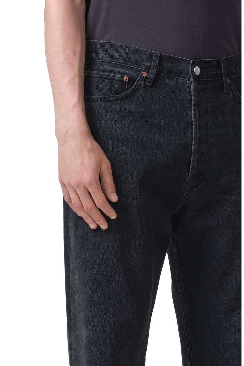 '90s Organic Cotton Straight Leg Baggy Jeans, Alternate, color, TAR (WASHED BLACK)