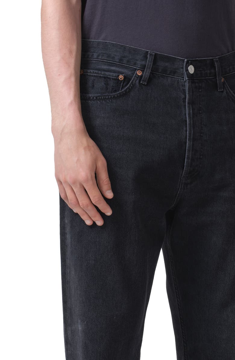 AGOLDE '90s Organic Cotton Straight Leg Baggy Jeans, Alternate, color, Tar (Washed Black)
