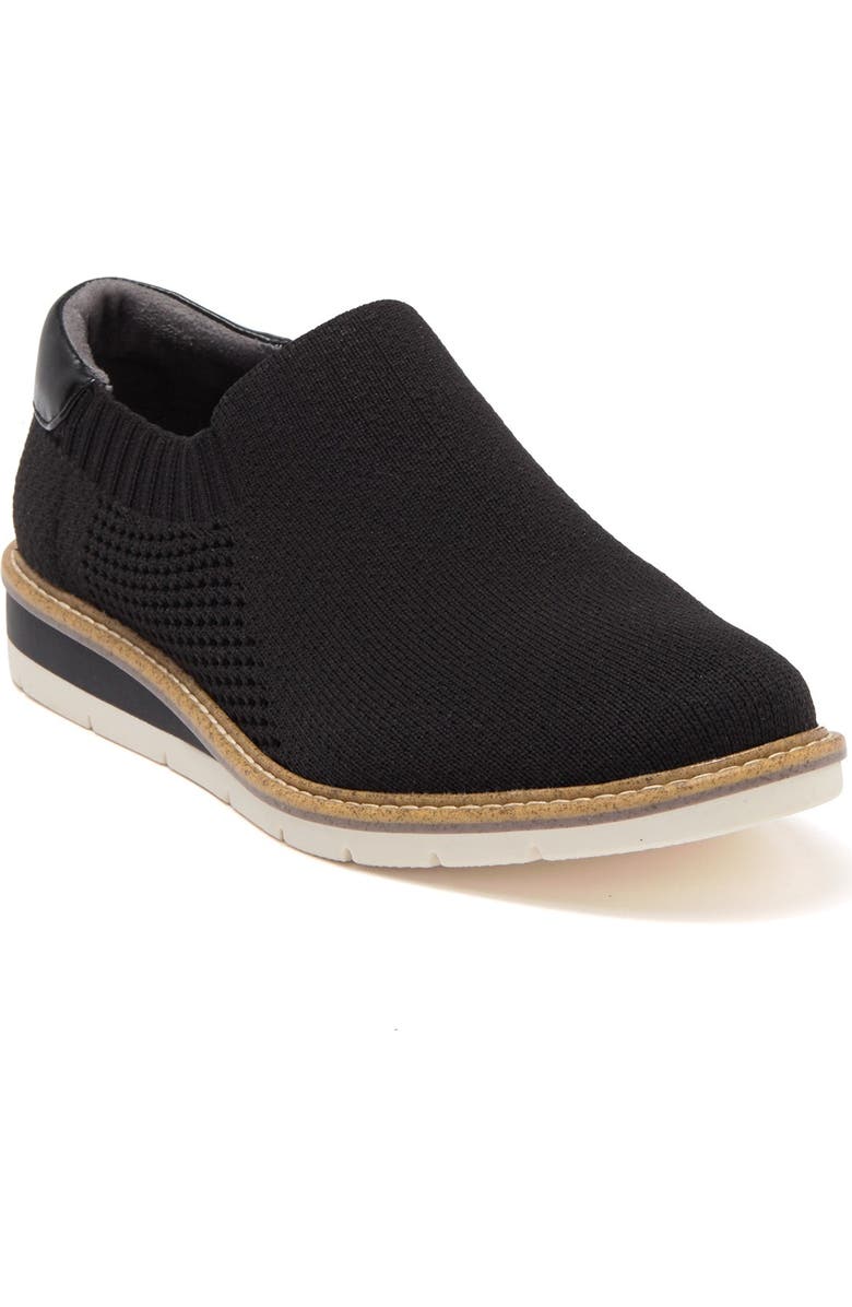 Me Too Slip-On Wedge Shoe, Main, color, Black Knit