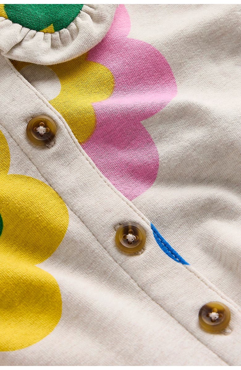 Mini Boden Kids' Floral Long Sleeve Cotton Jersey Shirtdress, Alternate, color, Multi Large Flower