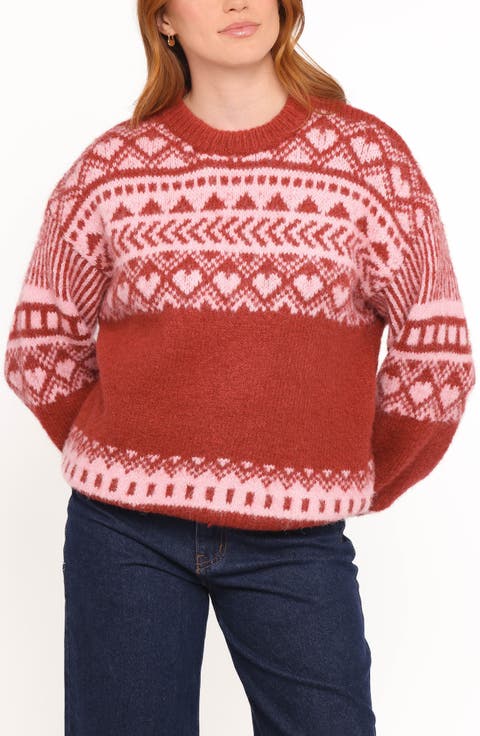 Zinnia Fair Isle Crewneck Sweater