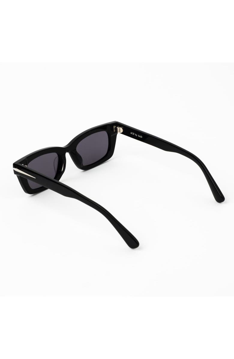 Sad Eyewear Ace Sunglasses, Alternate, color, Gloss Black - Polarized Grey