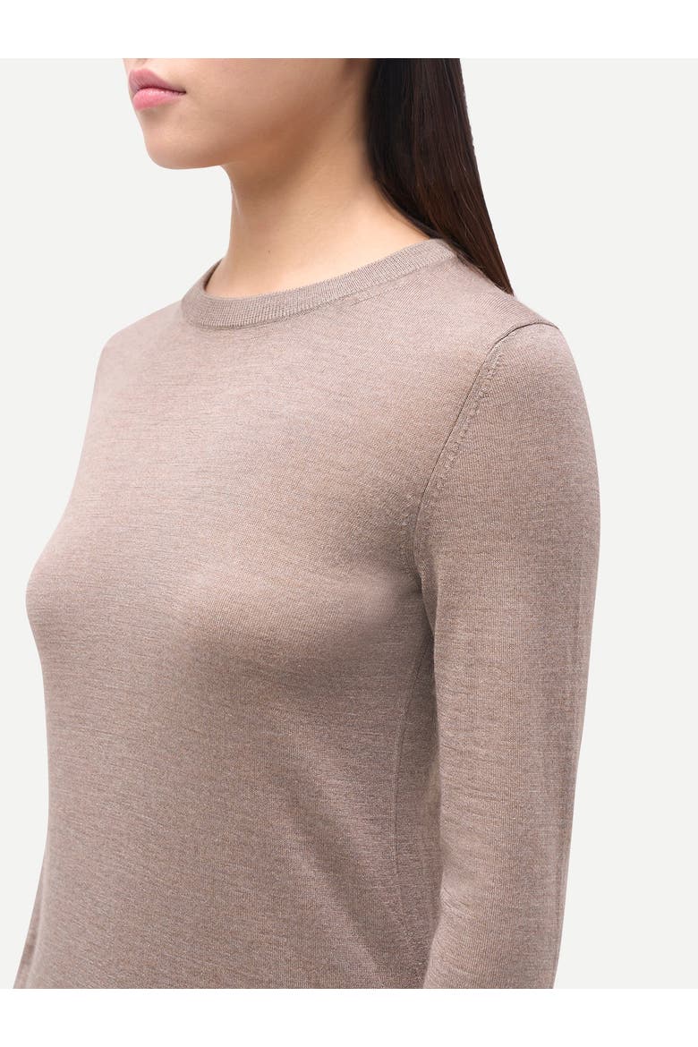 Women C-Neck Cashmere Sweater, Alternate, color, timber wolf
