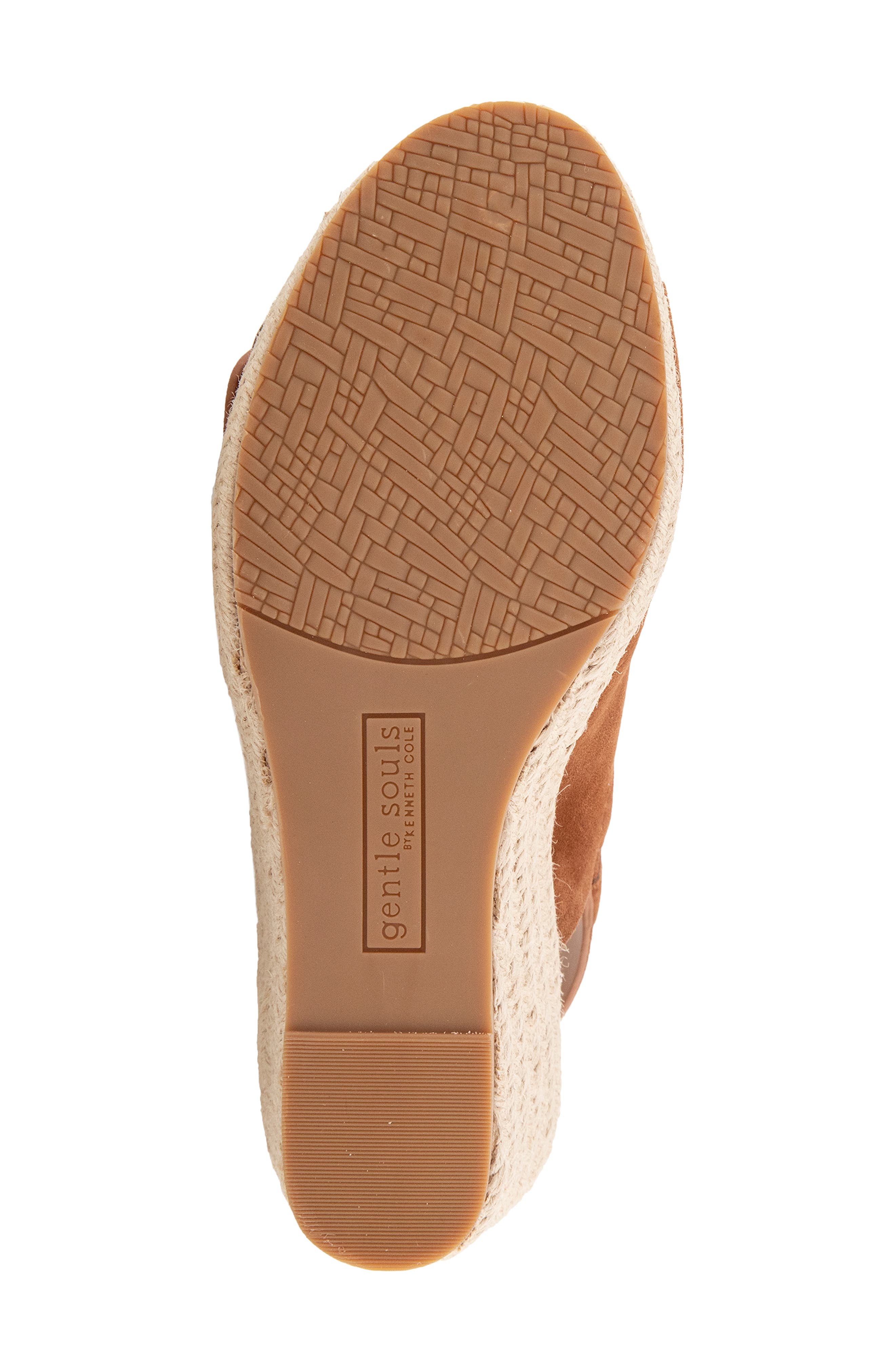 Gentle Souls Greca Espadrille Slingback Platform Wedge Sandal, Alternate, color, Luggage Suede