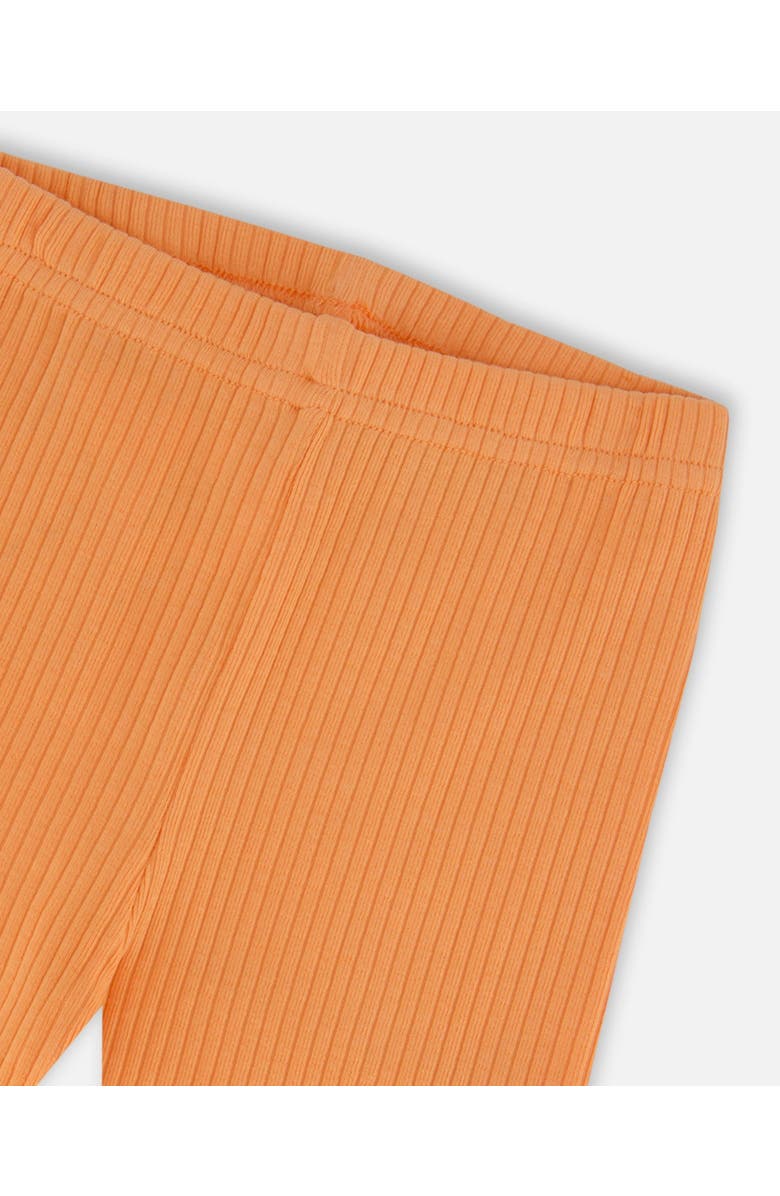 Deux par Deux Baby Girl's Printed Organic Cotton Dress And Solid Leggings Set Orange And Purple, Alternate, color, Purple With Pear Seeds