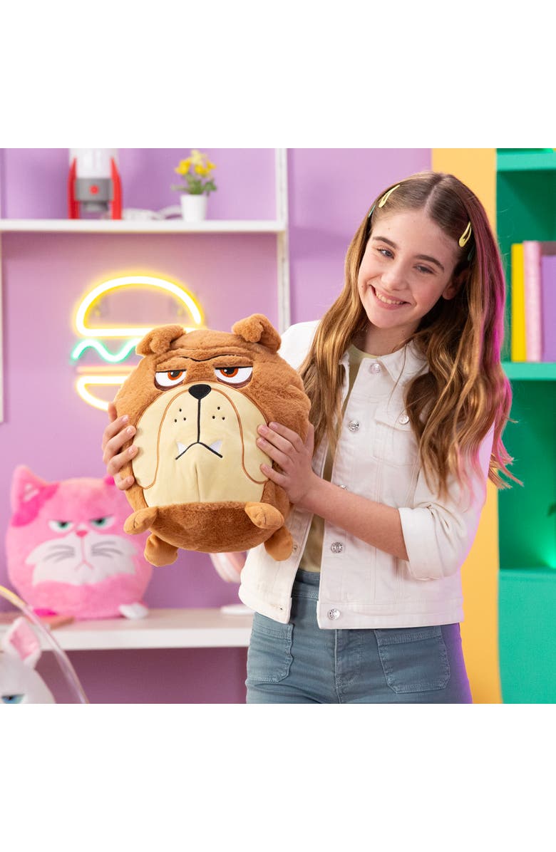 Hangry Petz Charlie Bulldog 12 Inch Brown Animal Plush, Alternate, color, Multicolored