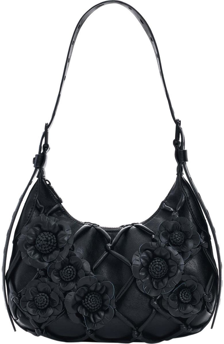 Desigual Floral Faux Leather Shoulder Bag, Main, color,