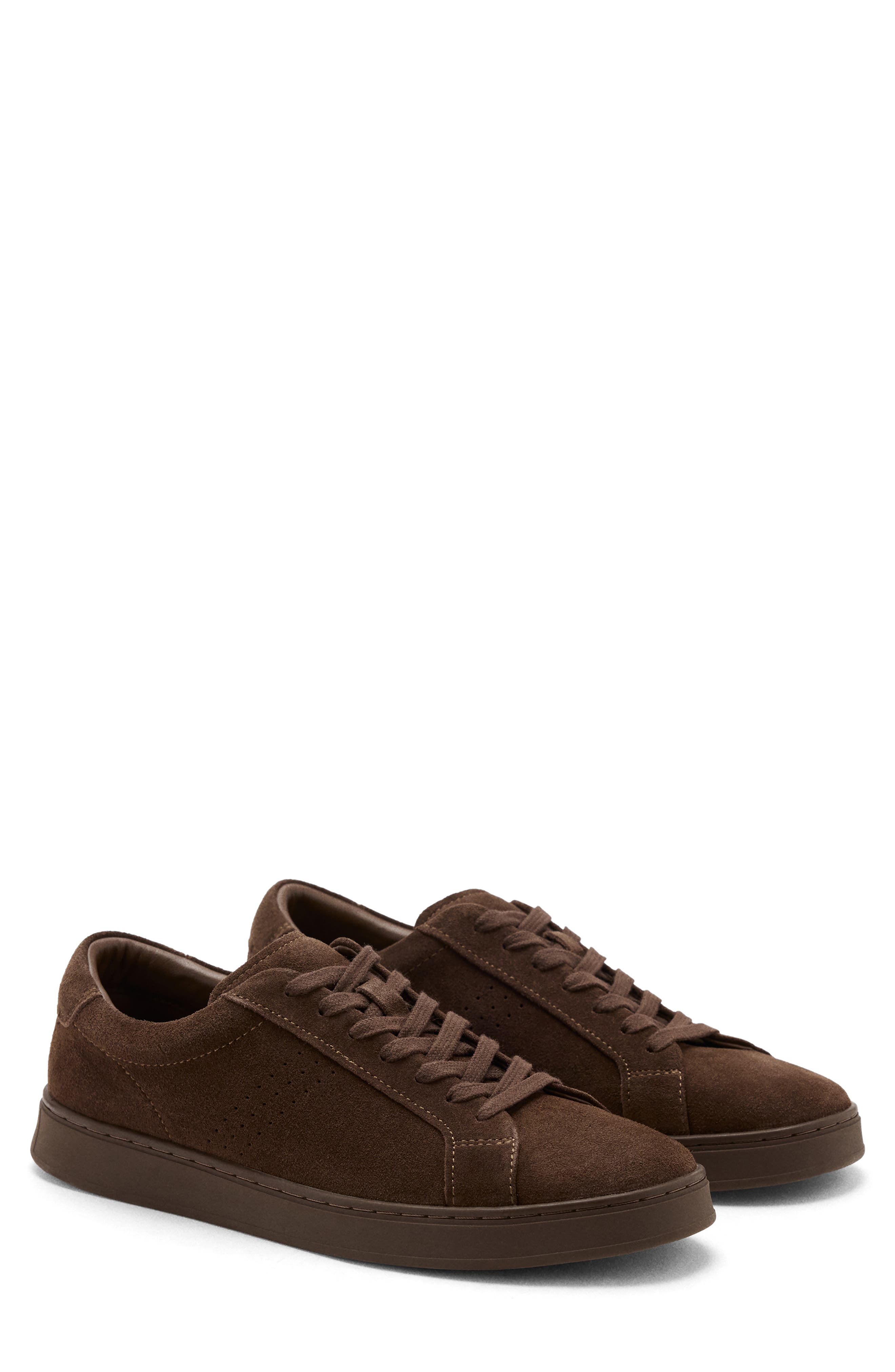 Suede Trainer, Main, color, BROWN