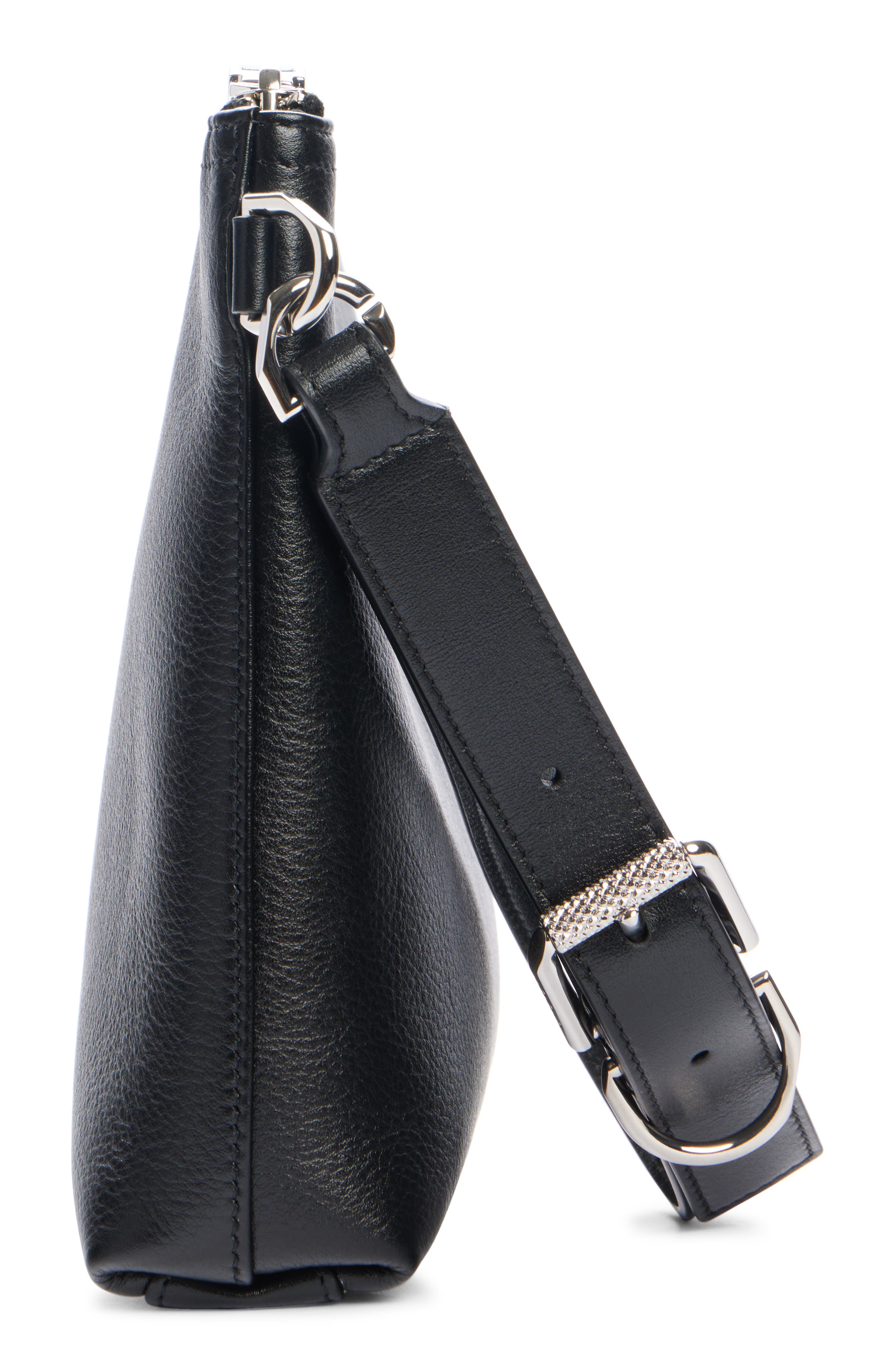 Givenchy Voyou Leather Zip Pouch, Alternate, color, 