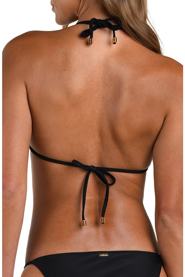 Kristen Triangle Bikini Top, Alternate, color, BLACK