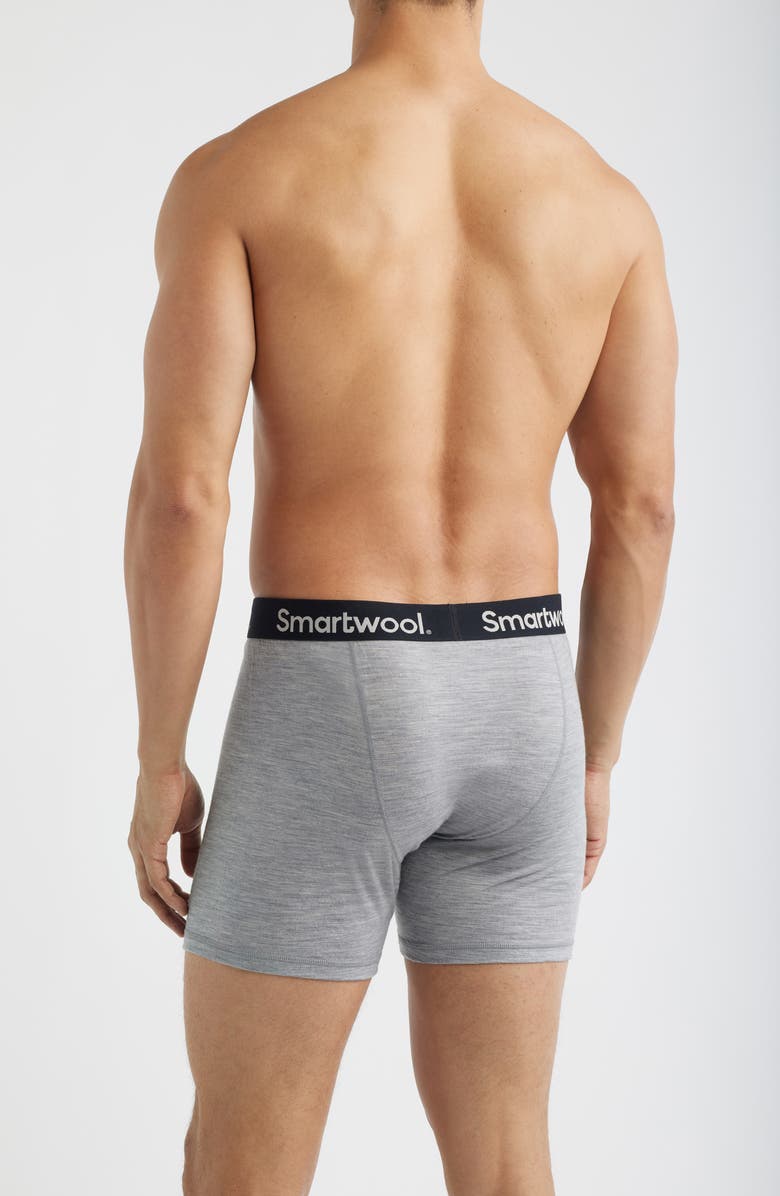 Smartwool Merino Wool Blend Boxer Briefs, Alternate, color, Light Gray Heather